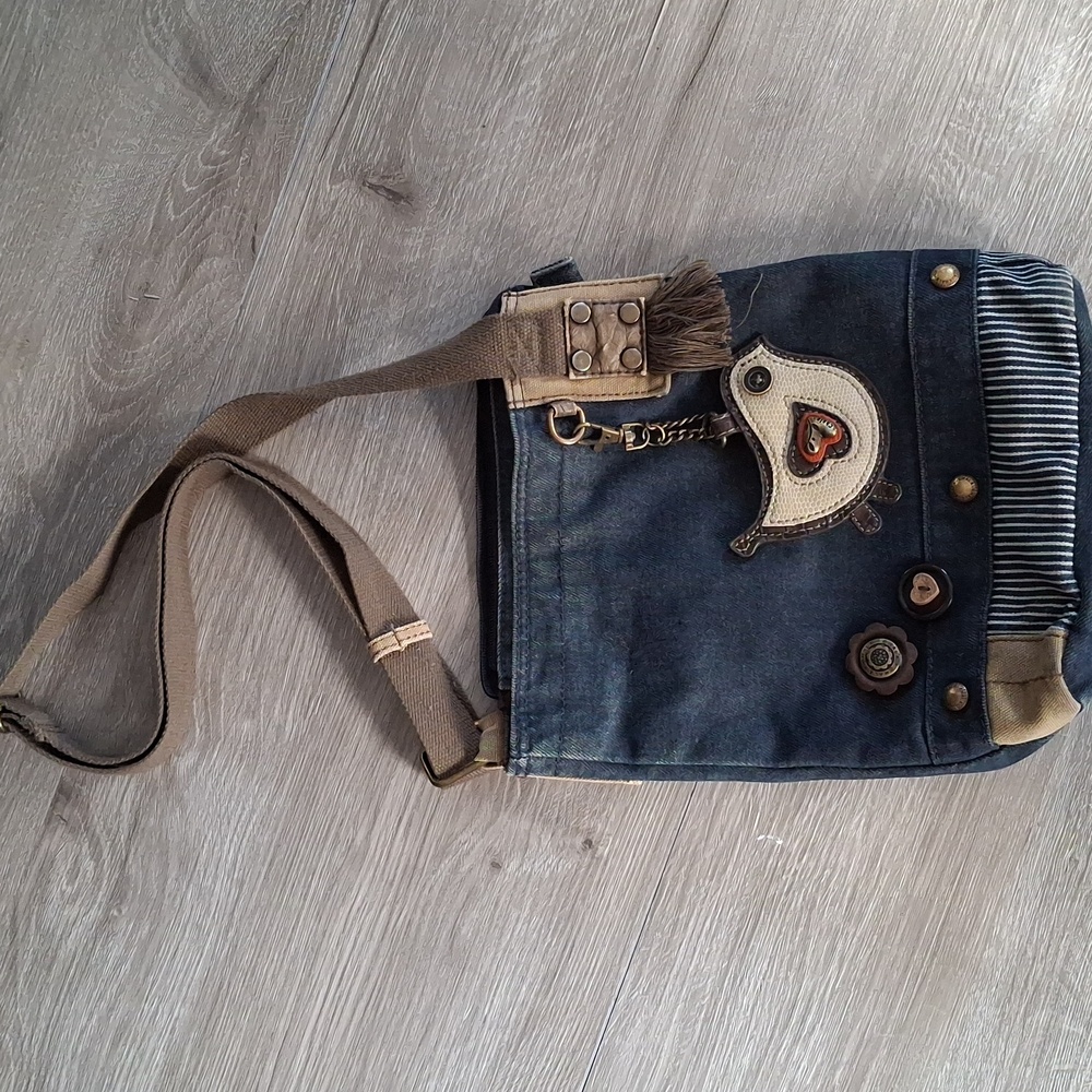 Chala Canvas Purse W/bird Coin Purse